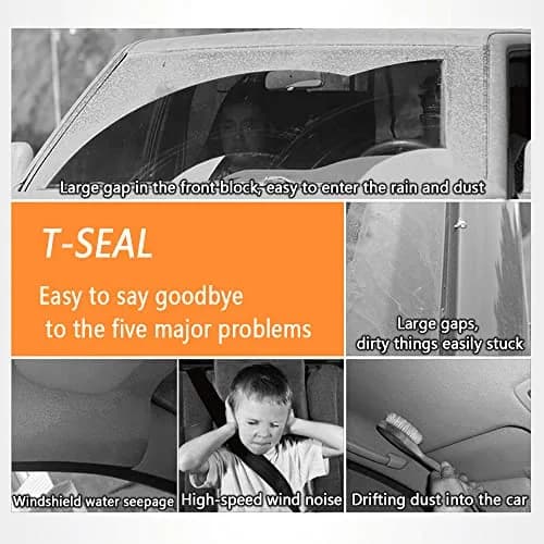 Turcee T-Car Weather Strip Seal 7m (23Ft) | Adhesive EPDM Rubber for Windshield & Sunroof thumbnail 3
