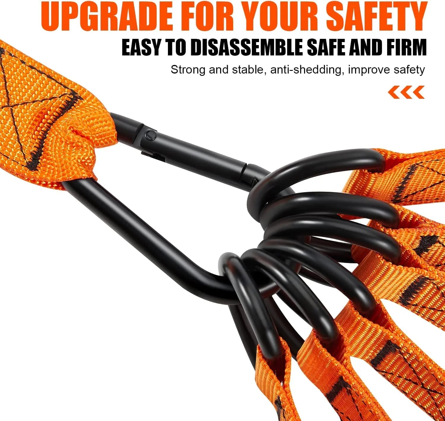 HPYGN Heavy Resistance Bands Set with Handles & Ankle Straps | 360LBS Max Resistance, 6 Levels, Orange - view 3