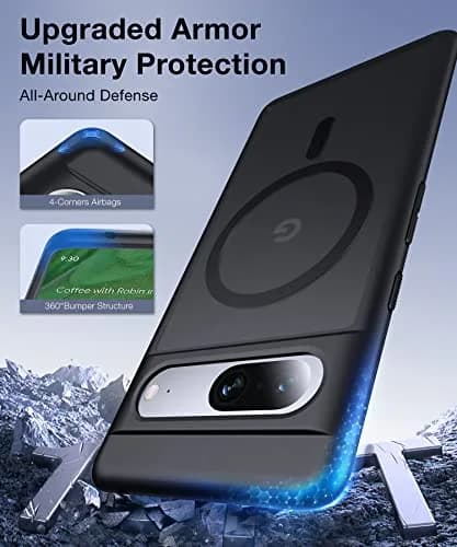 FNDMIL Magnetic Case for Google Pixel 7 (6.3-inch) | Translucent Matte Black thumbnail 5