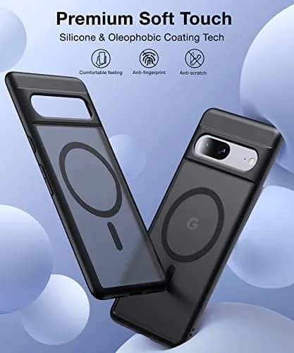 FNDMIL Magnetic Case for Google Pixel 7 (6.3-inch) | Translucent Matte Black thumbnail 2