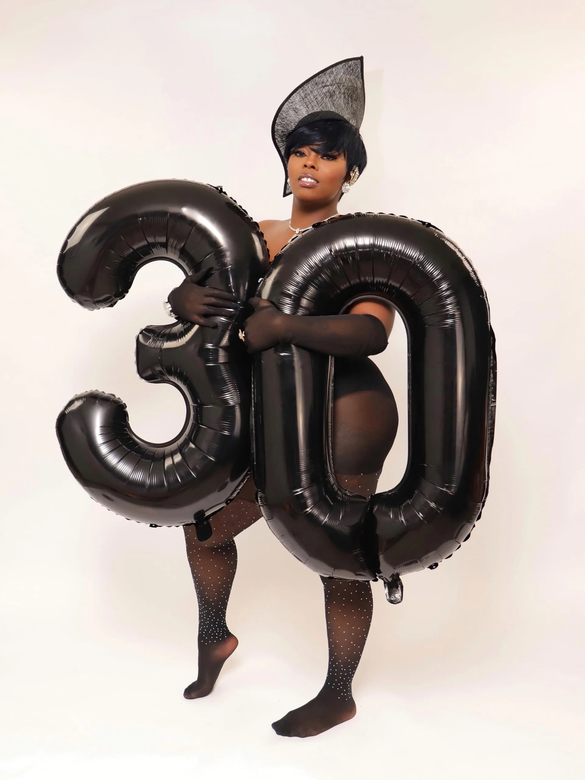 Mluchee 40 Inch Black Number 3 Balloon - Perfect for 3rd or 33rd Birthday Parties - view 2