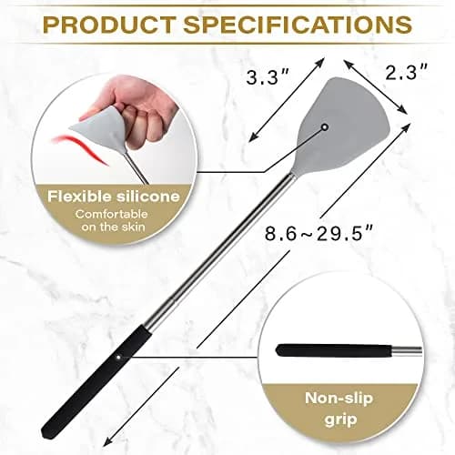 ROUNDS Telescopic Lotion Applicator for Back 29.5 inches (75 cm) | Effortless Application for Hard-to-Reach Areas thumbnail 4