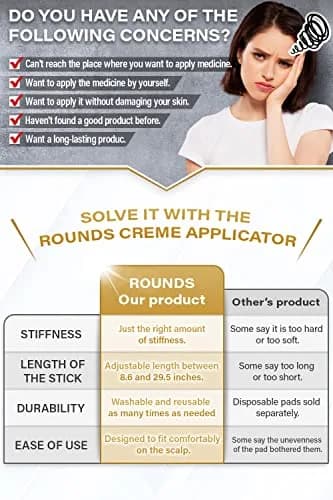 ROUNDS Telescopic Lotion Applicator for Back 29.5 inches (75 cm) | Effortless Application for Hard-to-Reach Areas thumbnail 3