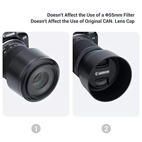 JJC ET-60B Lens Hood for Canon RF-S 55-210mm f/5-7.1 IS STM Lens | Reversible Bayonet Design with 55mm Filter Compatibility thumbnail 5