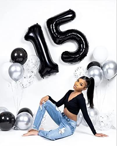 Mluchee Black Number 8 Balloon 40 Inch | Jumbo Party Decoration thumbnail 5