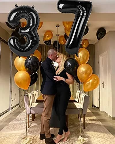 Mluchee Black Number 5 Balloon 40 Inch | Jumbo Foil Balloon for Birthday Party Decorations thumbnail 5