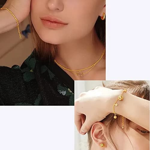 Ecoofor Gold Necklace Chains for Jewelry Making Kit 78.7ft (10 Rolls) | DIY Necklace Bracelet Jewelry Making with Jump Rings & Clasps thumbnail 7