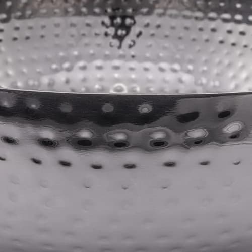 Creative Co-Op Hammered Metal Bowl, Oxidized Silver 36.8cm (14 inch) Diameter x 11.4cm (4.5 inch) H | Authentic USA Import thumbnail 4