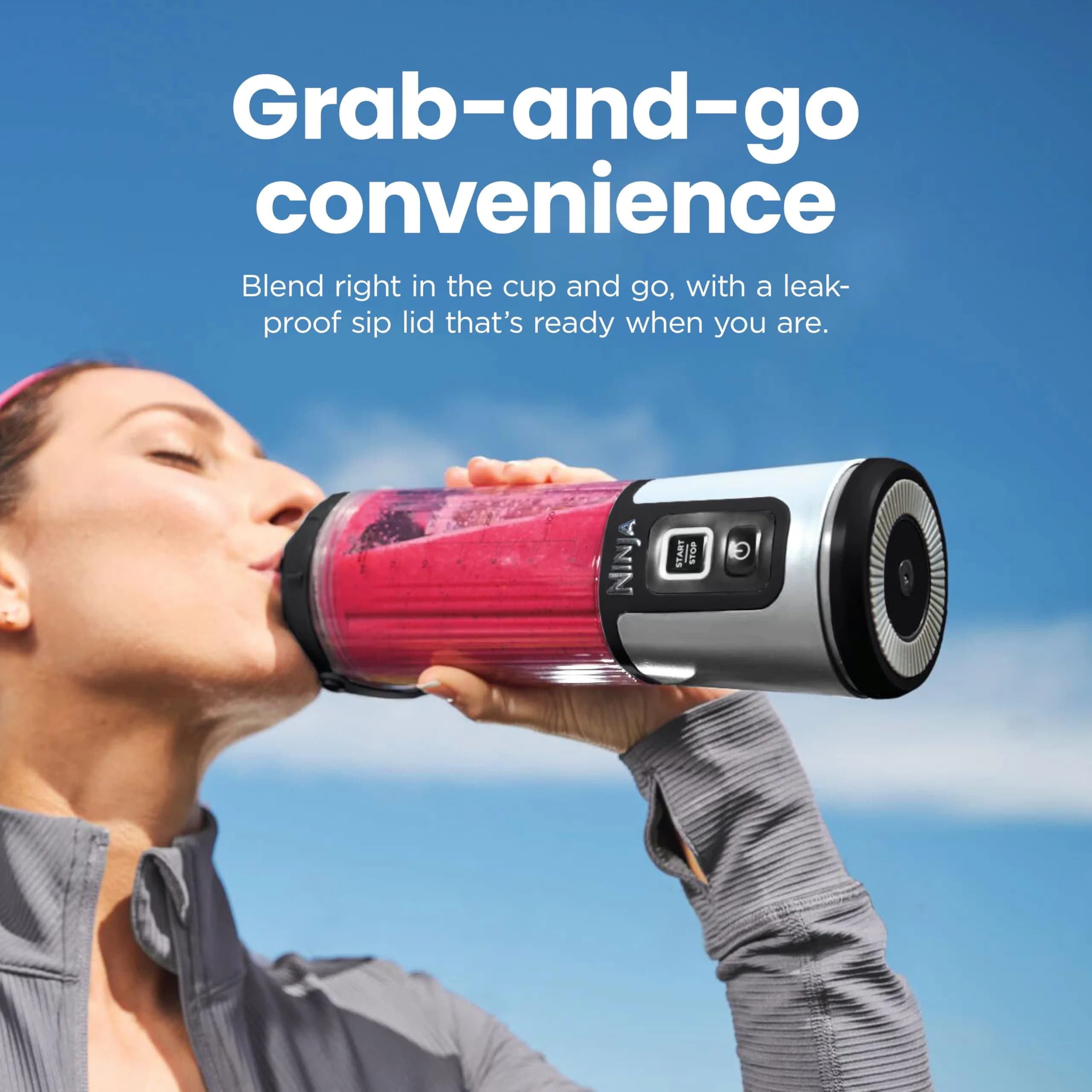Ninja Blast Portable Blender Cordless 550ml (1.73lb) White BC151WH | Blends Ice & Frozen Fruit Anywhere - view 5