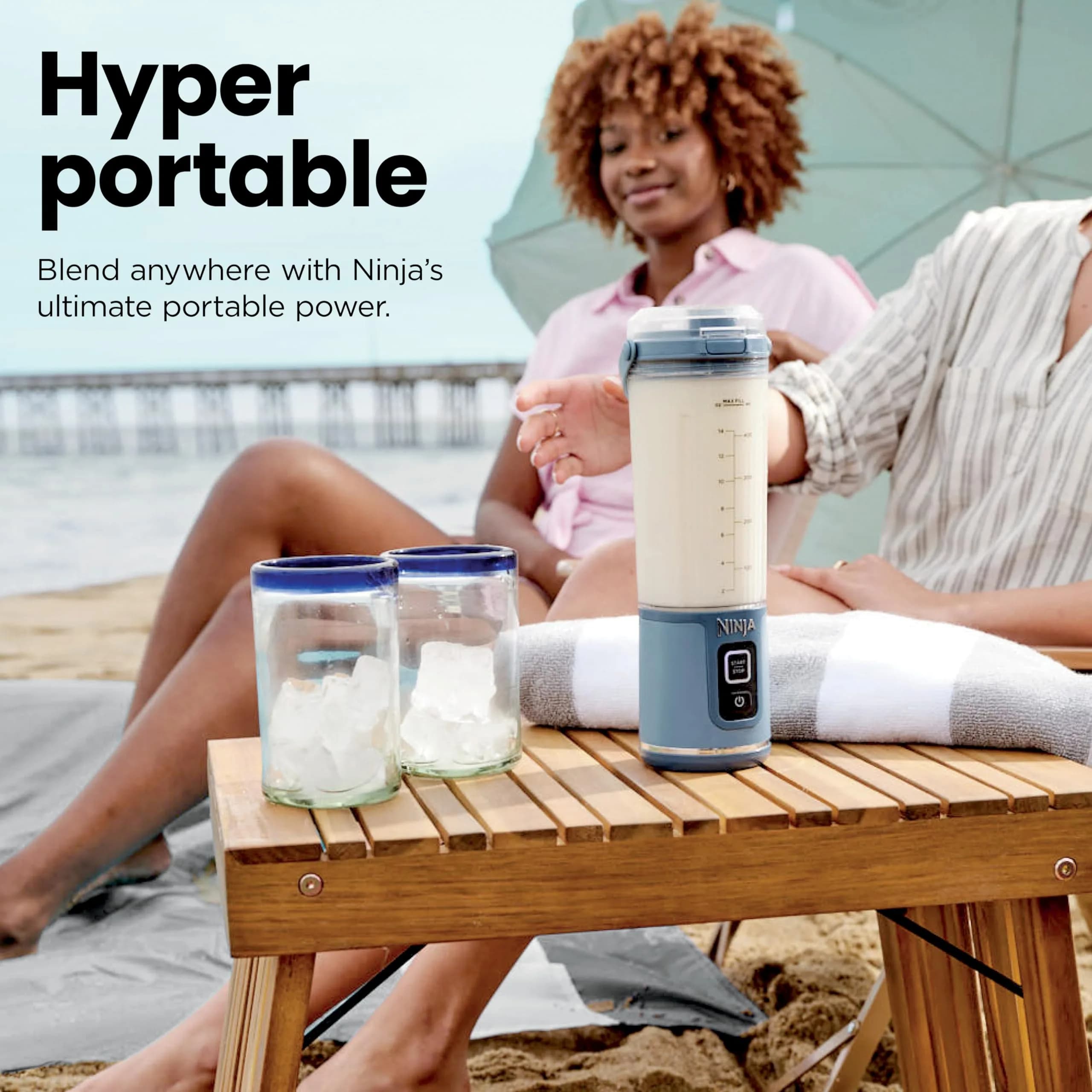 Ninja Blast Portable Blender Cordless 550ml (1.73lb) White BC151WH | Blends Ice & Frozen Fruit Anywhere - view 7