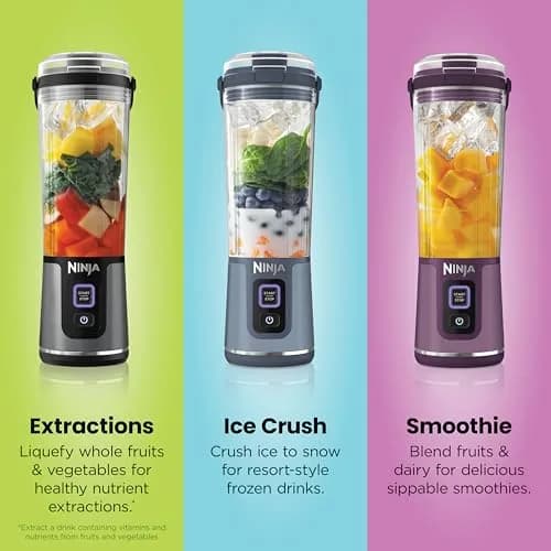 Ninja Blast Portable Blender Cordless 550ml (1.73lb) White BC151WH | Blends Ice & Frozen Fruit Anywhere thumbnail 9