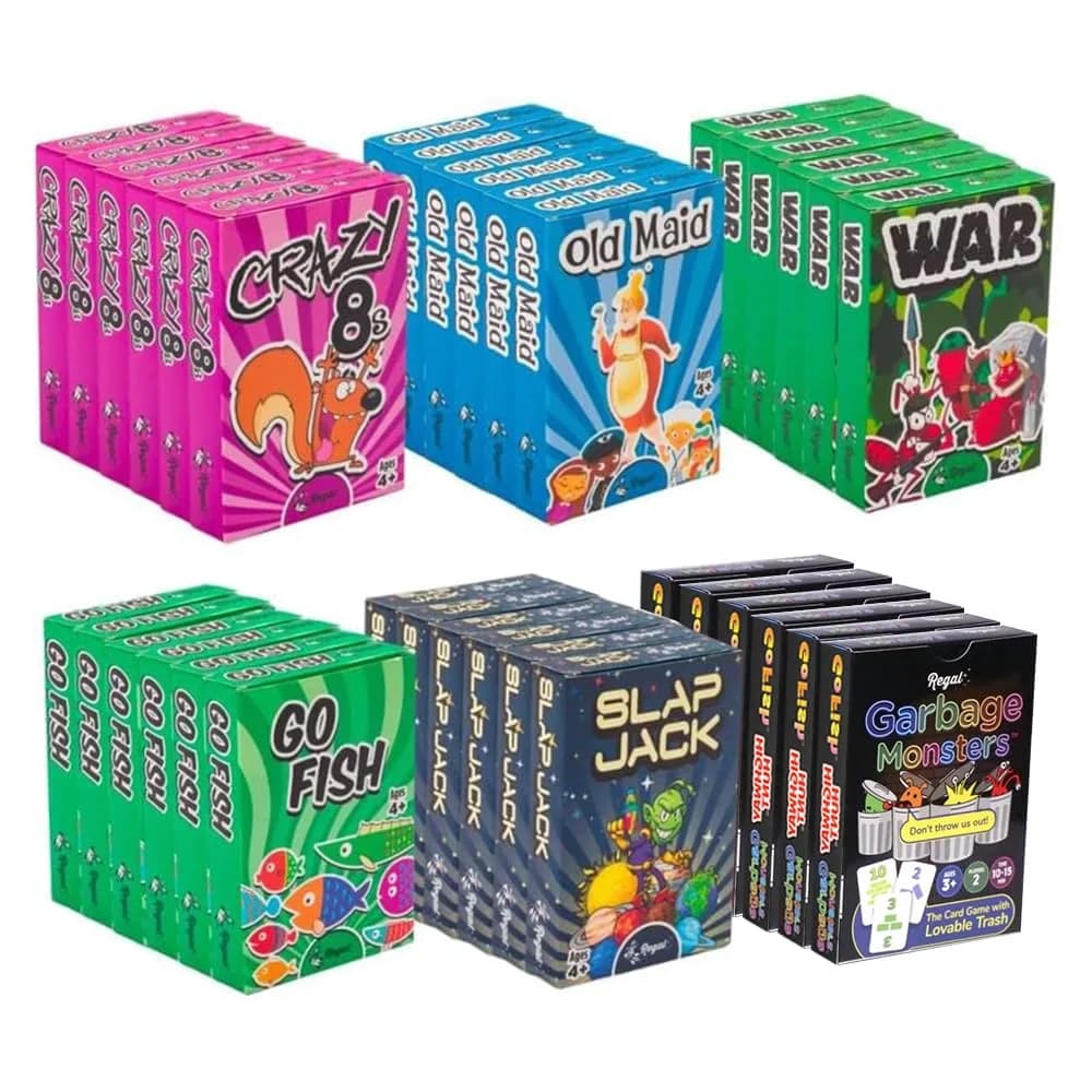 Regal Games Classic Kids Card Games Set - 6 Packs, 36 Decks | Educational & Fun for Ages 4+