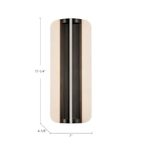 Alora Lighting Kuzco Anders 17in 1-Light LED Wall Sconce Urban Bronze | Modern Brass Wall Lamp with 21W LED thumbnail 3