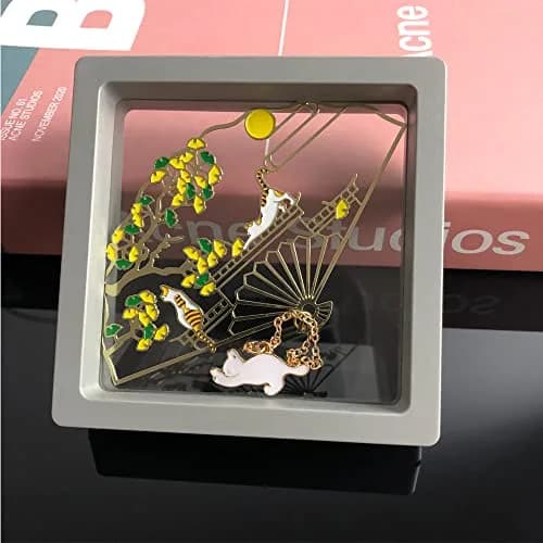 SSLBeryl Book Club Gifts for Women Book Lovers Readers Students Bookmark (Cat) | Cute Copper Bookmarks thumbnail 4
