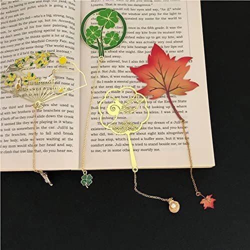 SSLBeryl Book Club Gifts for Women Book Lovers Readers Students Bookmark (Cat) | Cute Copper Bookmarks thumbnail 7