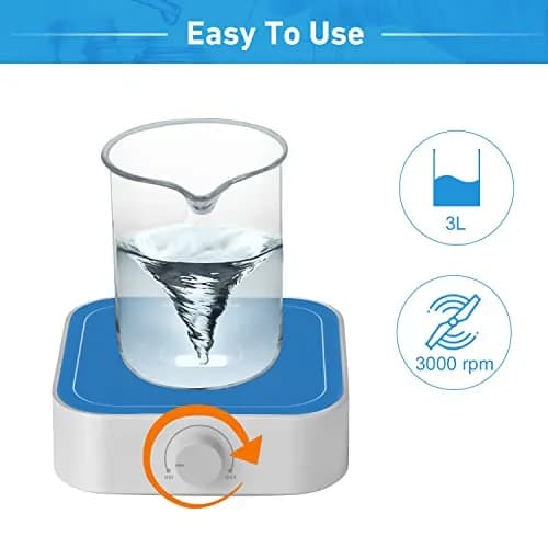 WEST TUNE 3000rpm Magnetic Stirrer Mixer with Stir Bar, Brushless DC Motor, 3000ml Capacity | Lab Supply thumbnail 3
