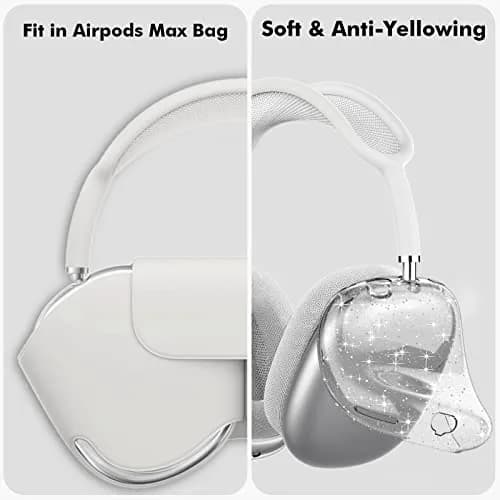 NIUTRENDZ Glitter Clear Case for AirPods Max | Soft TPU Protective Ear Cups Cover (1 Unit) thumbnail 5