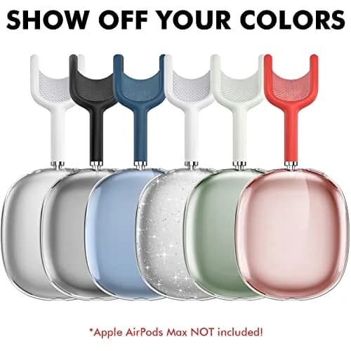 NIUTRENDZ Glitter Clear Case for AirPods Max | Soft TPU Protective Ear Cups Cover (1 Unit) thumbnail 2