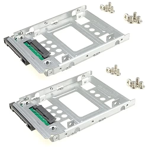 DSLRKIT 2.5" SSD to 3.5" SATA HDD Adapter Caddy Tray Pack of 2 | Hot Swap Plug for High-Speed Data Transfer thumbnail 1
