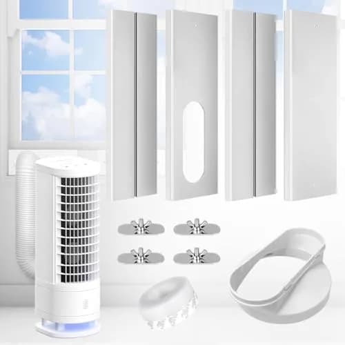 Haikun Portable AC Window Vent Kit 17-60" Adjustable | Easy Install, Durable PVC thumbnail 1