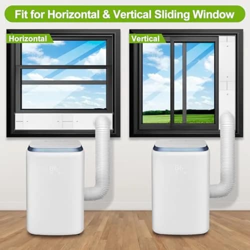 Haikun Portable AC Window Vent Kit 17-60" Adjustable | Easy Install, Durable PVC thumbnail 6