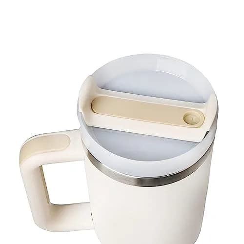Horsdo 40oz Tumbler Lid with Straw Opening for Stanley Quencher 2.0 | Beige, 2-Pack thumbnail 4
