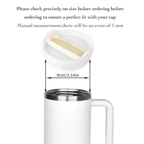 Horsdo 40oz Tumbler Lid with Straw Opening for Stanley Quencher 2.0 | Beige, 2-Pack thumbnail 2