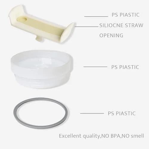 Horsdo 40oz Tumbler Lid with Straw Opening for Stanley Quencher 2.0 | Beige, 2-Pack thumbnail 3