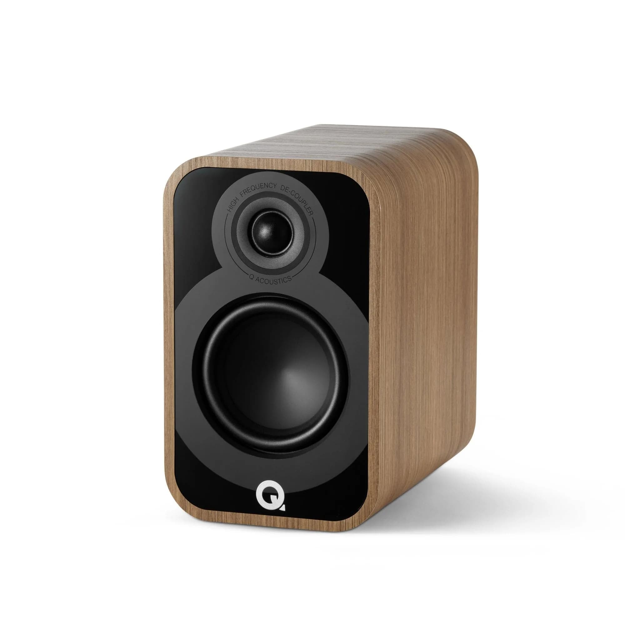 Q Acoustics 5010 Compact Bookshelf Speakers Pair Holme Oak | Premium 4.5" Mid/Bass, 6Ω, 75W