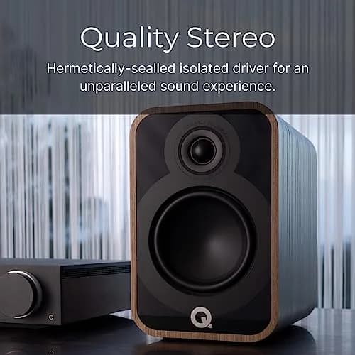 Q Acoustics 5010 Compact Bookshelf Speakers Pair Holme Oak | Premium 4.5" Mid/Bass, 6Ω, 75W thumbnail 4