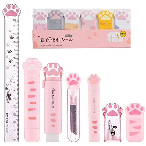 Kogcmeetl Pink Eraser | Retractable Pencil & Multipurpose Correction Tape (Pink) thumbnail 1