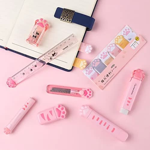 Kogcmeetl Pink Eraser | Retractable Pencil & Multipurpose Correction Tape (Pink) thumbnail 6