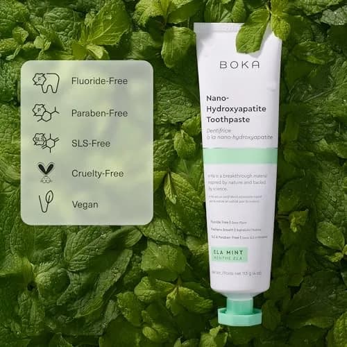 Boka Ela Mint Toothpaste Nano Hydroxyapatite Fluoride Free 73.7ml (2.6 Oz) | Enamel Care for Sensitive Teeth thumbnail 2