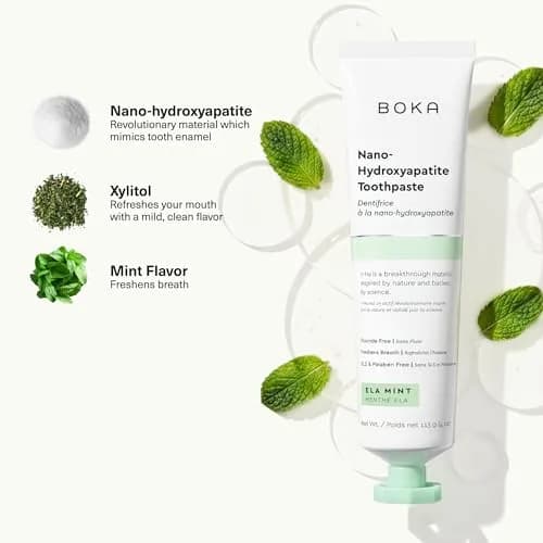 Boka Ela Mint Toothpaste Nano Hydroxyapatite Fluoride Free 73.7ml (2.6 Oz) | Enamel Care for Sensitive Teeth thumbnail 3