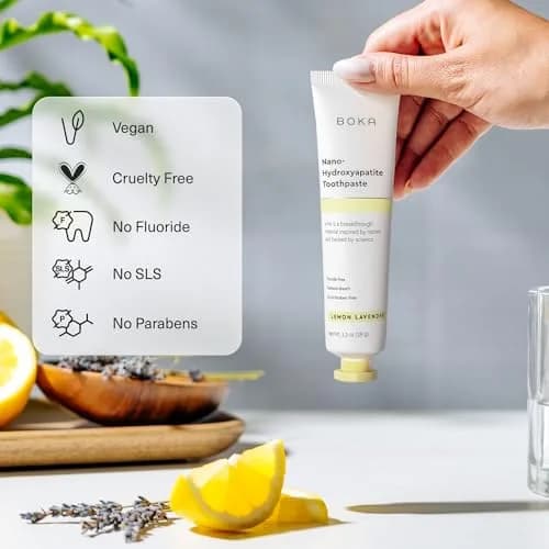 Boka Nano Hydroxyapatite Toothpaste Lemon Lavender 74ml (2.6 oz) | Fluoride-Free Enamel Care thumbnail 3
