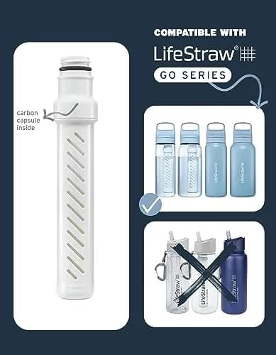 LifeStraw Go Series Water Bottle Filter Replacement White 1PK | NSF Certified Water Filter for Clean Taste thumbnail 3