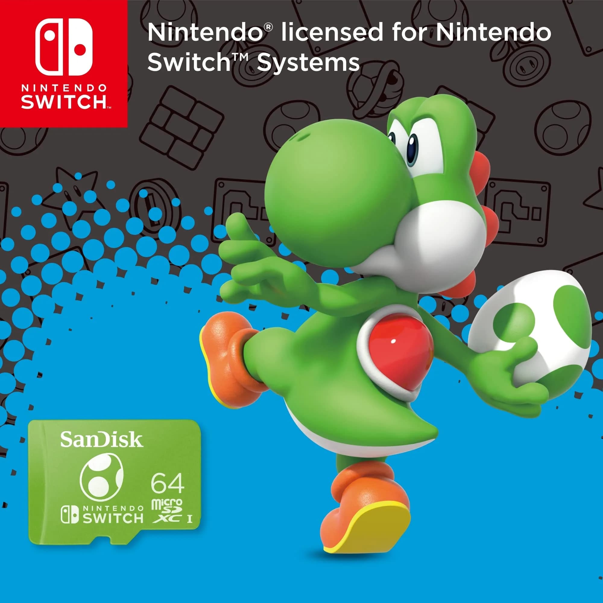 SanDisk 64GB microSDXC Card for Nintendo Switch, Yoshi Edition | 100MB/s Read, 90MB/s Write - view 4