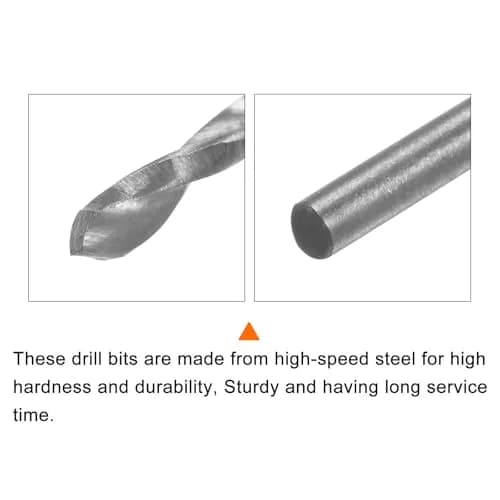 HARFINGTON 10pcs Extra Long Drill Bits 1.3mm | High-Speed Steel, Straight Shank, 65mm Length for Metal & Wood thumbnail 4