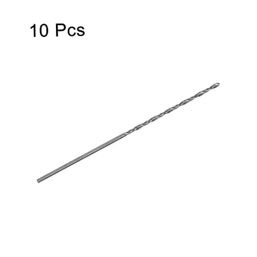 HARFINGTON 10pcs Extra Long Drill Bits 1.3mm | High-Speed Steel, Straight Shank, 65mm Length for Metal & Wood thumbnail 3