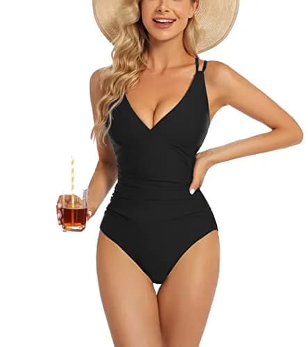 QGF Womens One Piece Suit Bustier Black Large | Classic & Comfortable Fit thumbnail 3