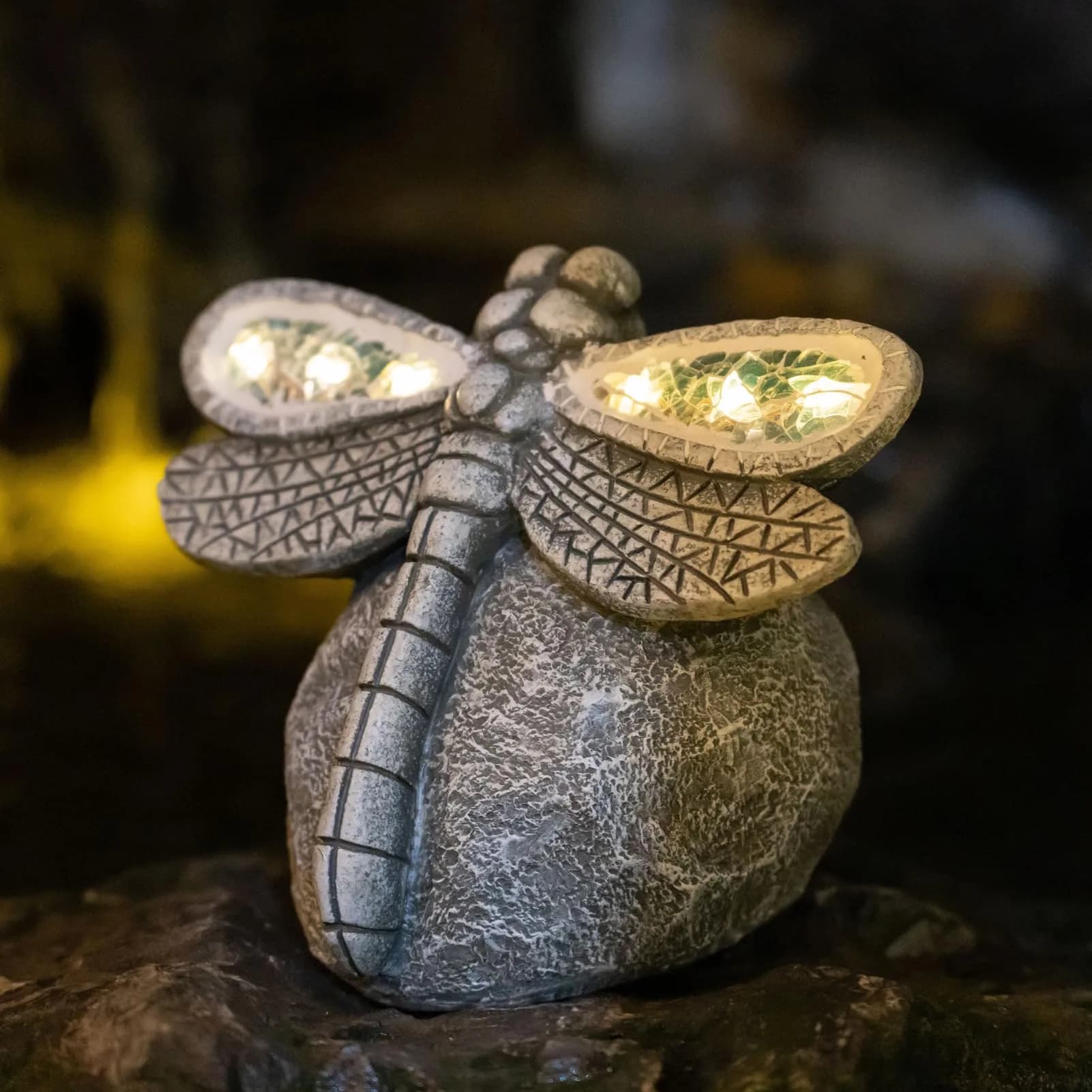 Rezpuao Solar Dragonfly Garden Statue 18 cm (7.36 inches) | Weatherproof Resin Decor for Patio, Lawn, Yard - view 6