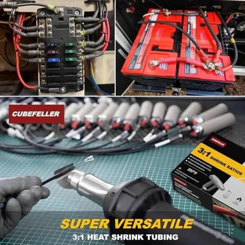 cubefeller Insulation 15mm (5/8") Red Heat Shrink Tubing | Marine Grade Waterproof Adhesive Lined thumbnail 8