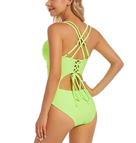 QGF Womens One Piece Suit Bustier #1a Dynamic Green XX-Large US | Classic & Flattering Swimwear thumbnail 2