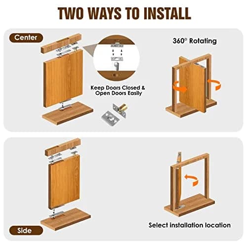 SKMYL Heavy Duty Hidden Door Hinge Pivot Hinge 10.9 cm (4.3 in) 220 lb Capacity | Concealed Door Hardware Kit for Secret Rooms thumbnail 4