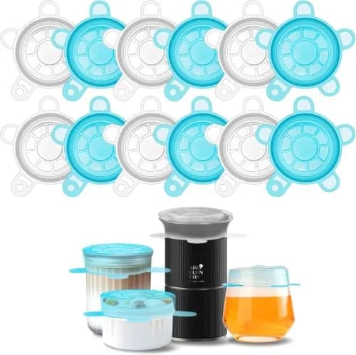 DAILY KISN Small Silicone Stretch Lids 12PCS | Reusable Food Covers for Jars & Bowls thumbnail 1
