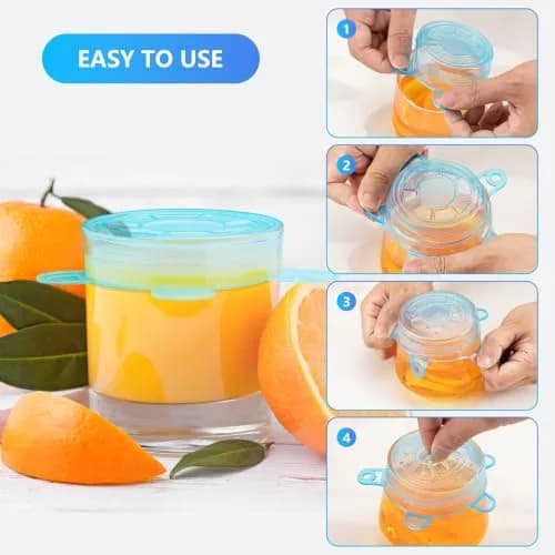 DAILY KISN Small Silicone Stretch Lids 12PCS | Reusable Food Covers for Jars & Bowls thumbnail 2