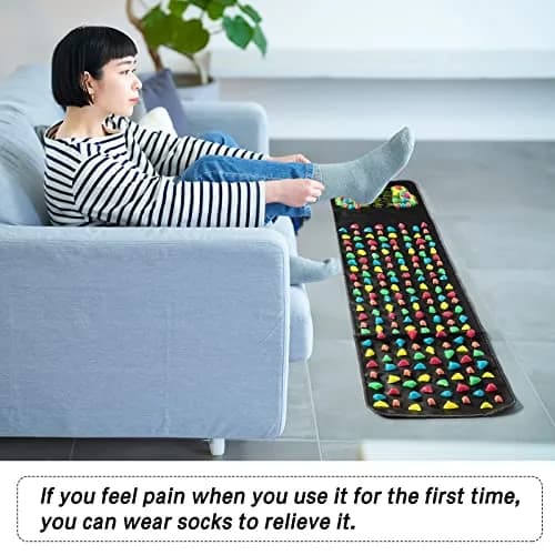 BBTO Reflexology Foot Massage Mat with Acupressure Stones 175 cm (68.9") | Promotes Foot Health & Fatigue Relief thumbnail 5