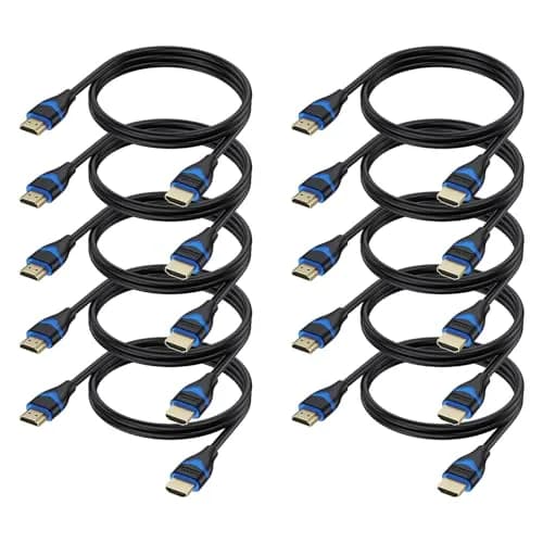 ApoJodly 4K HDMI Cables 3FT (0.91m) 10-Pack | High Speed 2.0 Cord for PS5, Monitors thumbnail 1