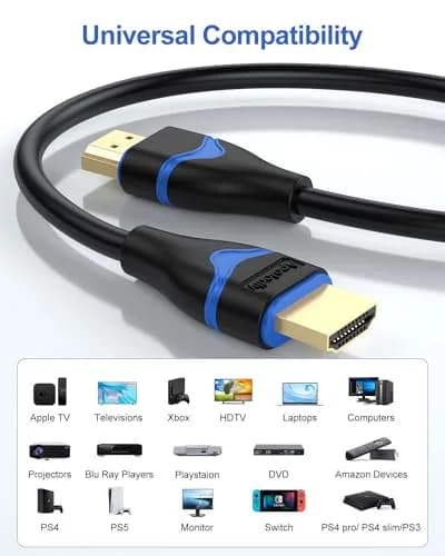 ApoJodly 4K HDMI Cables 3FT (0.91m) 10-Pack | High Speed 2.0 Cord for PS5, Monitors thumbnail 5