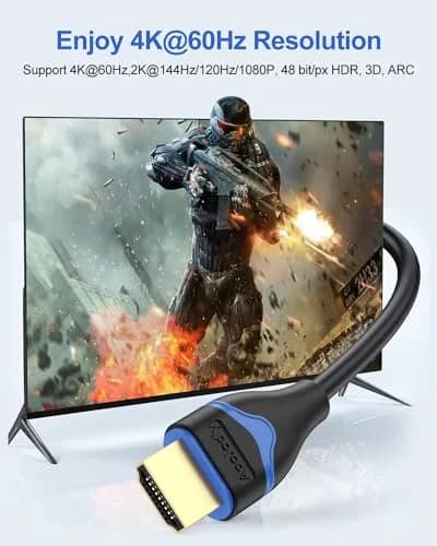 ApoJodly 4K HDMI Cables 3FT (0.91m) 10-Pack | High Speed 2.0 Cord for PS5, Monitors thumbnail 2